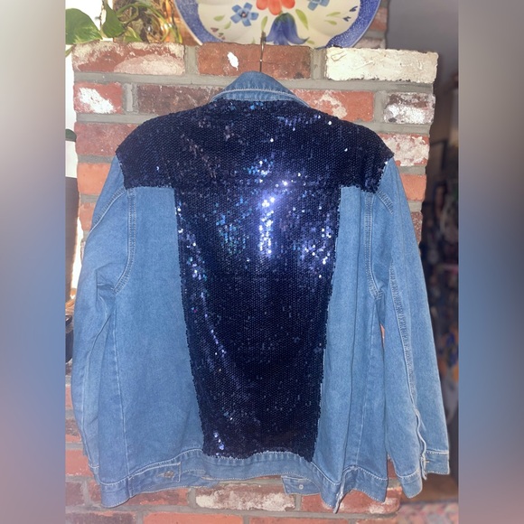 Blue Sparkly Jean Jacket - Picture 5 of 5